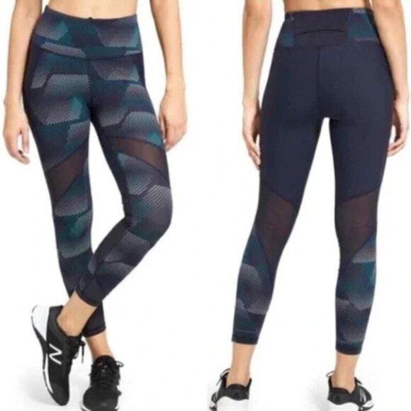 Athleta Kinetic Stealth Mesh 7/8 Tight Size Small - Picture 1 of 5